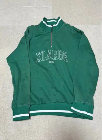 XLARGE 그린 하프 지퍼 트레이닝복