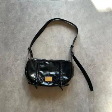 archive grunge shoulder bag y2k black