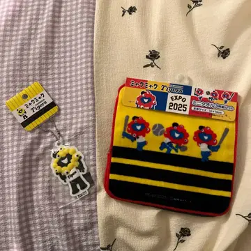 먀쿠먀쿠 한신 타이거즈 키체인 미니 타월