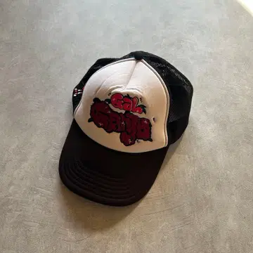 아카이브 그런지 메쉬 캡 y2k 블랙 핑크