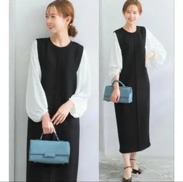 미사용 트라조돈나 블라우스 도킹 원피스 깔끔한 외출복