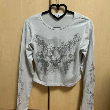 Y2K 숏 기장 T셔츠 그레이