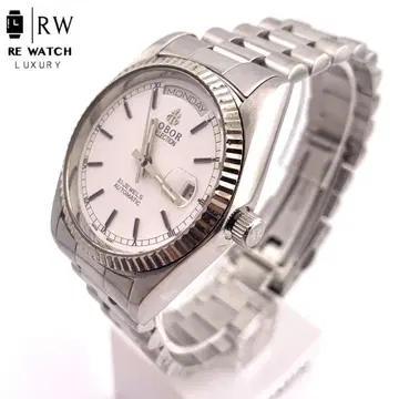 7-3841 조르볼 LB2829-1 자동 와인딩 화이트 다이얼 시계