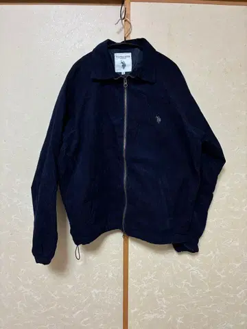 US POLO ASSN 원포인트 로고 자수 더블 지퍼 자켓