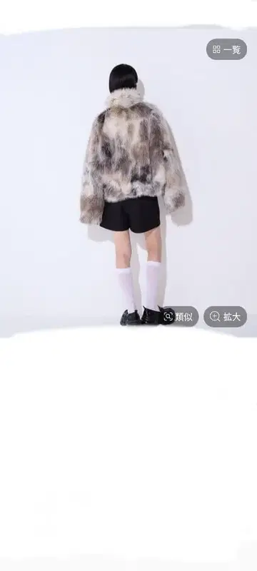 JEANASIS 믹스 컬러 퍼 블루종