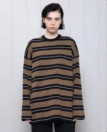 H BEAUTY&YOUTH UNITED ARROWS 멀티 보더 니트