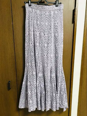 FRAY I.D 머메이드 레이스 스커트 라벤더