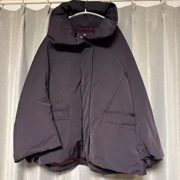 다크 퍼플 후드 부착 다운 자켓 XL