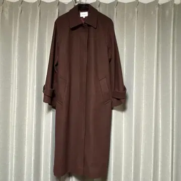 브라운 롱 코트 벨트 포함