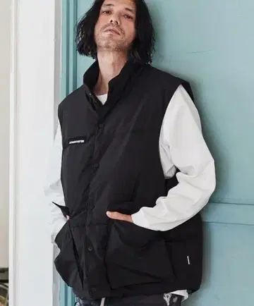 새상품 1사이즈 ADAM PATEK 오버 사이즈 충전솜 베스트 블랙