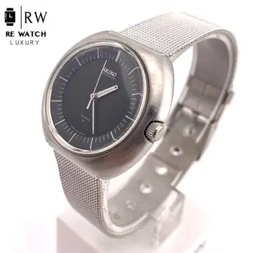 7-133 SEIKO 2201-6010 자동 시계 블랙 메쉬 밴딩