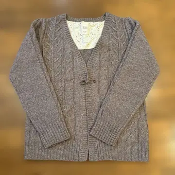 허그 오워 케이블 짜임 긴팔 가디건