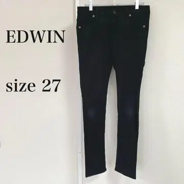EDWIN 스키니 데님 블랙 사이즈 27