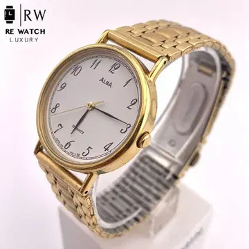 6-5224 ALBA V321 쿼츠 손목시계 골드