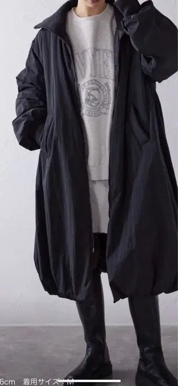 블랙 오버 사이즈 롱 코트