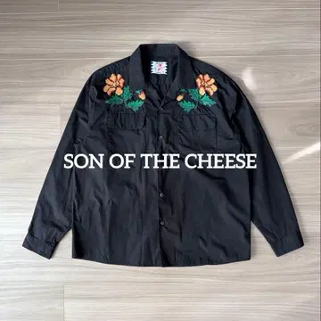 사노바치즈 오픈 카라 셔츠 블랙 플라워 자수 ovy 저널