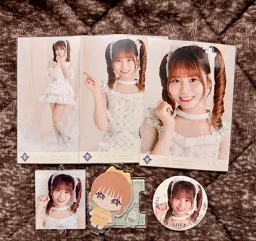 = LOVE 오바 하나나 미니 복권 캔뱃지 브로마이드 세트