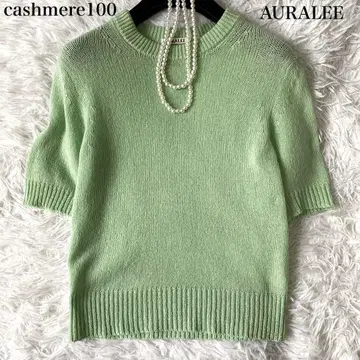 AURALEE 캐시미어 100% 반팔 니트 2025년 모델 1 사이즈