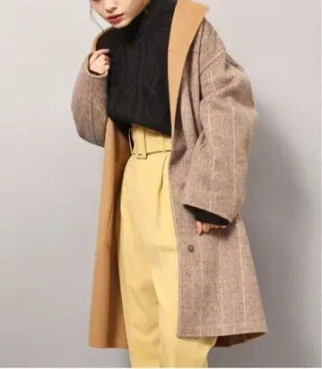 하자품 FRAY I.D*고급 따뜻한 리버서블 코트 0 레어