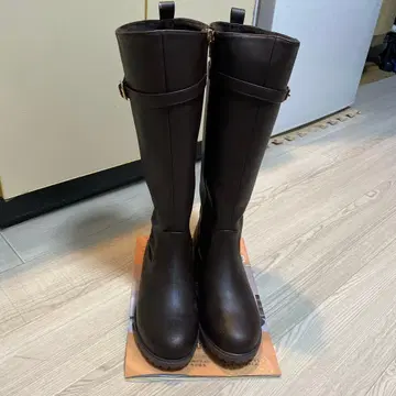 블랙 롱 부츠 합성 피혁