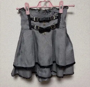 리즈리사 2연 리본 벨트 치마바지 그레이