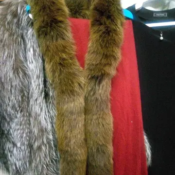 미사용 폭스 롱 머플러