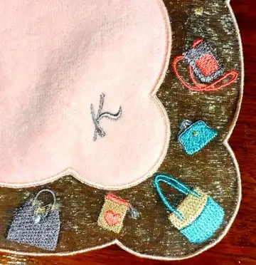 요코하마 모토마치 Kitamura 스캘럽 엣지 손수건 오간자