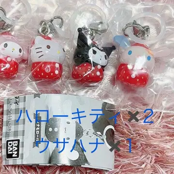산리오 캐릭터즈 딸기 메지루시 액세서리 헬로키티 우사하나