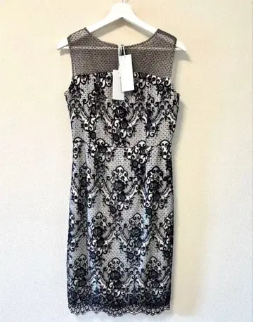 [ 새상품 ] Diagram 롱 원피스 결혼식 파티 드레스 블랙 레이스