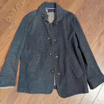 SHIPS 미디엄 다크 그레이 싱글 피코트 자켓