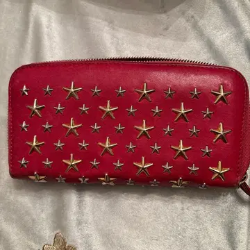 지미추 별 모양 스터드 장지갑 레드