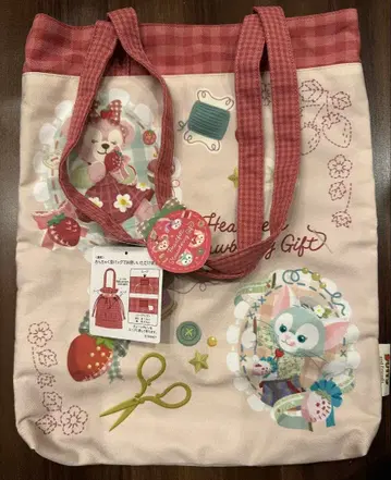 더피 하트 펠트 스트로베리 기프트 토트백