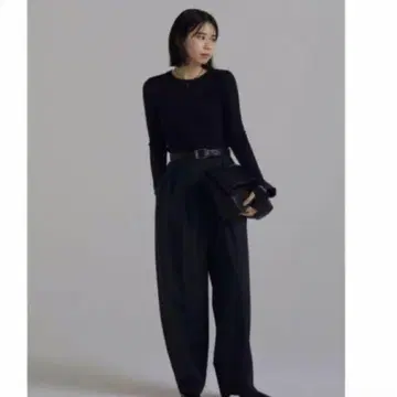 louren tuck cocoon pants 스트라이프