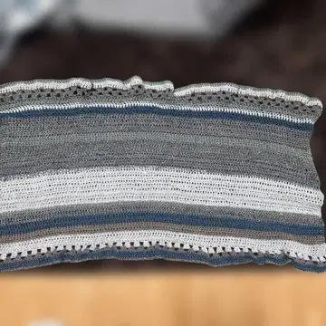 손뜨개질 담요 약 118 x 78