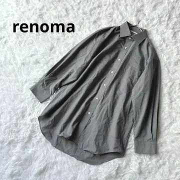 [레노마] 긴팔 셔츠 신사 그레이 일본제 오피스 캐주얼 남자다운