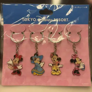 디즈니 미니 마우스 키체인 4개 세트
