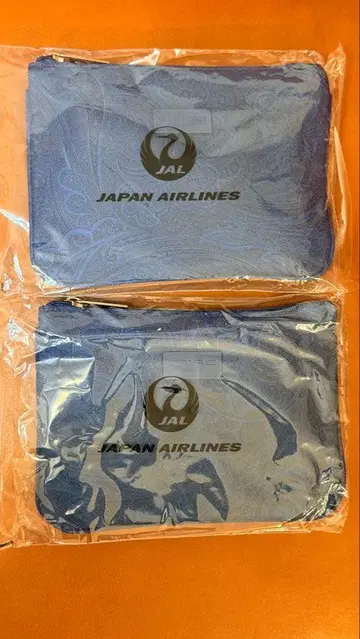 [ 미개봉 새상품 ] JAL 트래블 파우치 ETRO 2개 세트 파랑