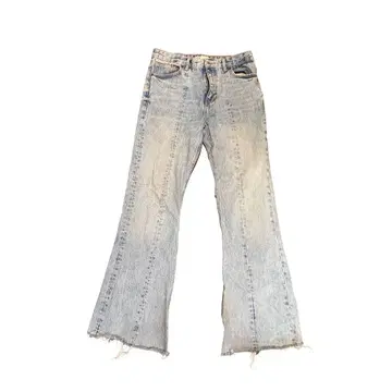 Washed Flare Denim Pants