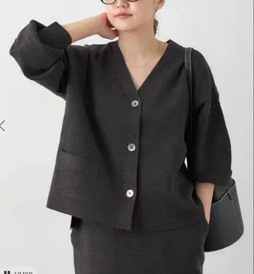 컨디션 최상 IENA 슈퍼 파인 스무스 숏 가디건