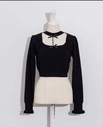 pium 레이스 초커 케이프 니트