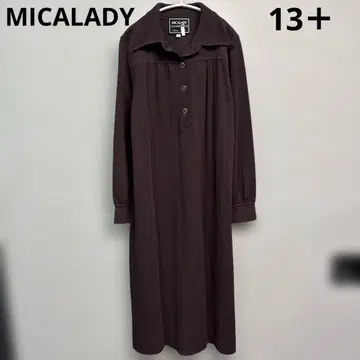 MICALADY 원피스 리브 니트 브라운 GINZA TOKYO 13+