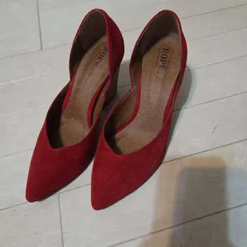 ROPE 레드 하이힐/펌프스 사이즈 37 23.5cm