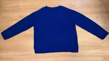 MB 하이엔드 울 로우게이지 인사이드 아웃 니트 블루 사이즈 S 새상품