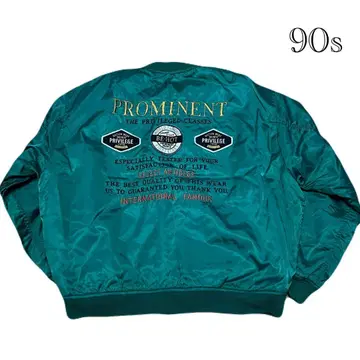 90s BE-HOT/바시티 자켓/F/그린