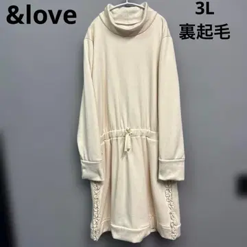 앤드러브 &LOVE 속기모 튜닉 원피스 하이넥 후드티 3L