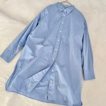 SLOBE IENA 롱 셔츠 원피스 블라우스 색스 블루 새상품급