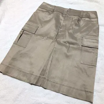 [ANAYI 아나이] 새틴 카고 스커트 모카 베이지 36 일본제