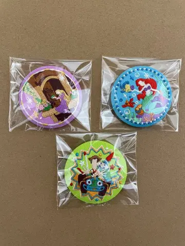 디즈니 자수 캔 배지 3개 세트 2