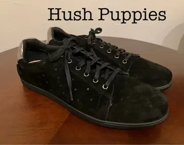 허쉬 퍼피스 블랙 스웨이드 스니커즈