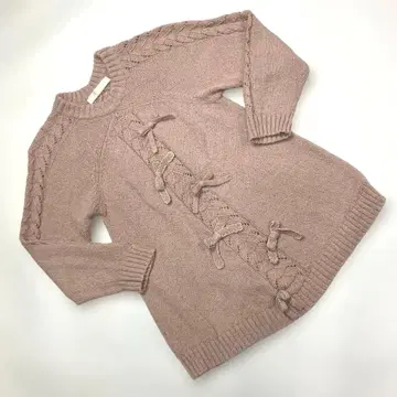 핑크하우스 핑크 리본 사용 니트